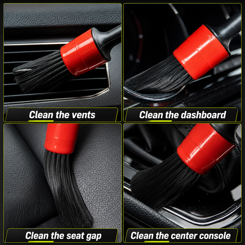 17-Piece Car Detailing & Interior Cleaning Brush Kit