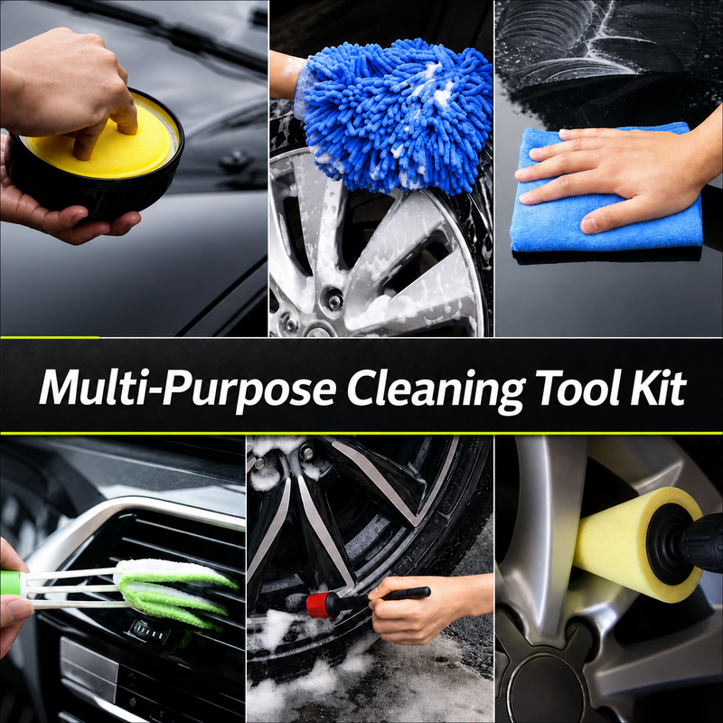 17-Piece Car Detailing & Interior Cleaning Brush Kit