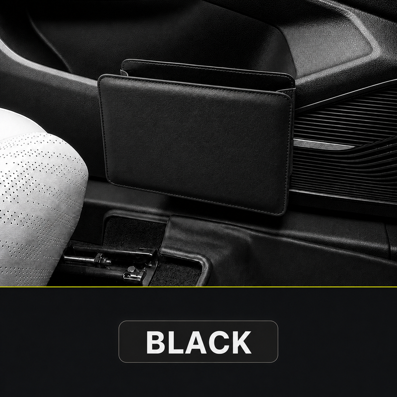 Leather Hanging Car Organiser & Trash Can