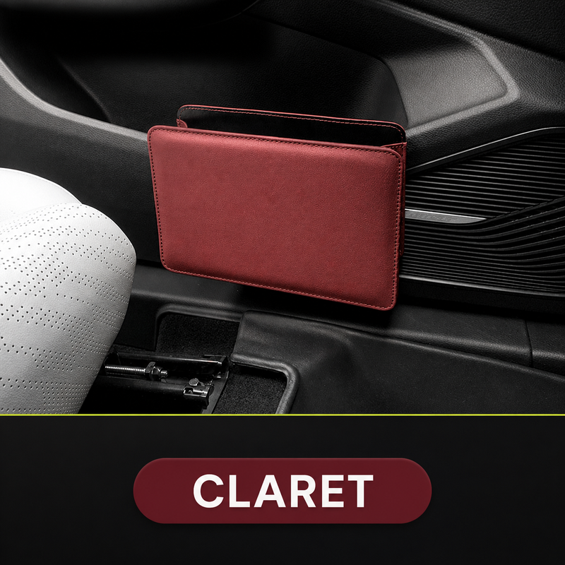 Leather Hanging Car Organiser & Trash Can
