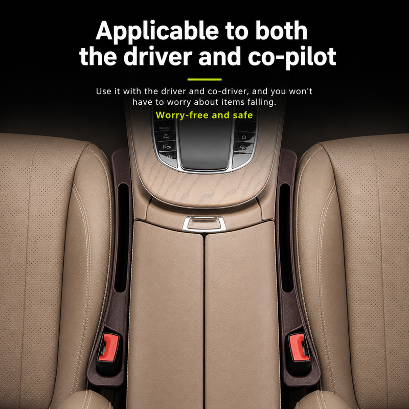 Leather Car Seat Gap Plug & Storage Strip