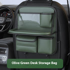 Leather Seatback Storage Bag with Folding Table