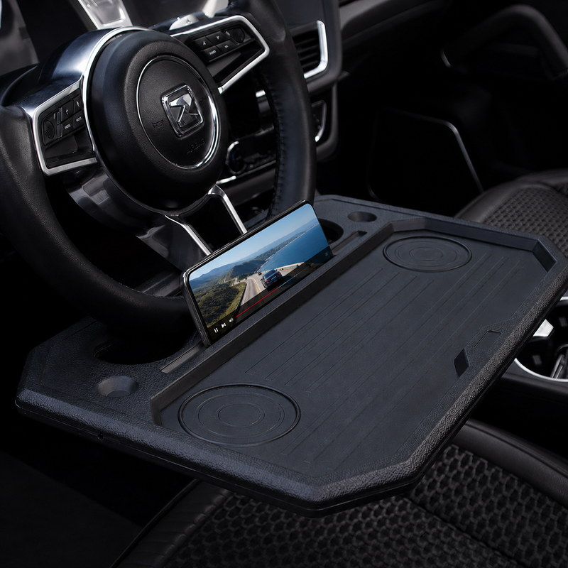 Car Steering Wheel Desk Tray — Laptop, Dining & Tablet Stand