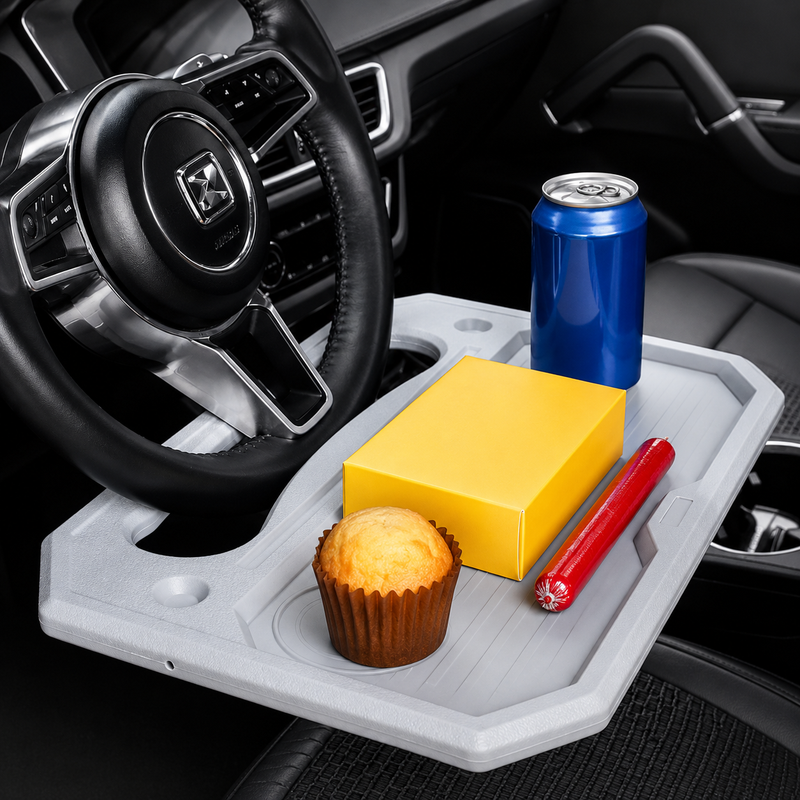 Car Steering Wheel Desk Tray — Laptop, Dining & Tablet Stand