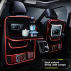 Nappa Leather Seatback Organiser with Folding Table & Partitioned Storage