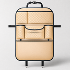 Nappa Leather Seatback Organiser with Folding Table & Partitioned Storage