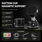 Magnetic Phone Holder with Vacuum Suction — Foldable, 360° Adjustable