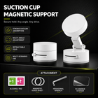Magnetic Phone Holder with Vacuum Suction — Foldable, 360° Adjustable