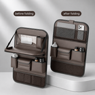 Leather Seatback Storage Bag with Folding Table