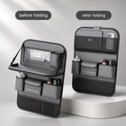 Leather Seatback Storage Bag with Folding Table